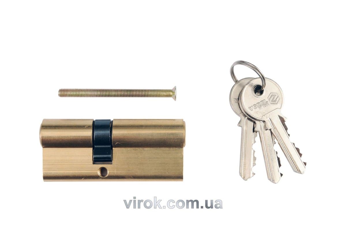 Серцевина замка VOREL асиметрична, l=87, 36/51мм 3 ключі [12/72]