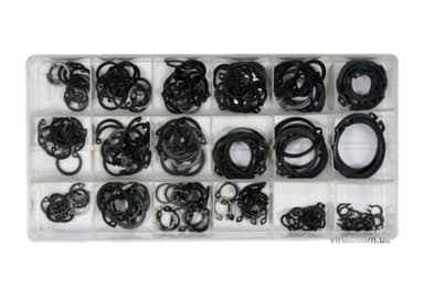 Стопорні кільця зовнішні і внутрішні YATO; Ø= 6- 20 мм, наб. 225 шт. [5/20]