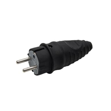 Вилка мережева VIROK 16А/250V з заземленням пряма з каучуку