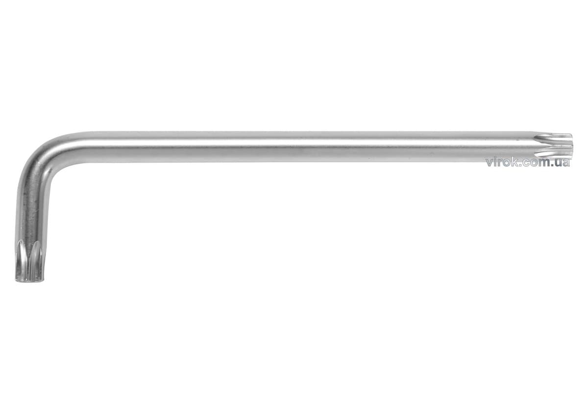 Ключ TORX SECURITY (з центр. отвором) YATO Г-подібний 2-сторонній, Cr-V, Т40, 26 х 124 мм [50]