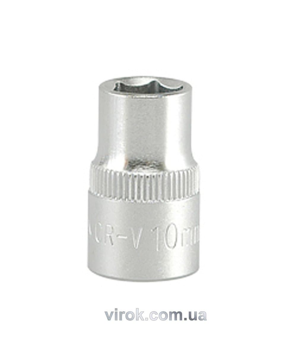 Головка торцева 6-гранна YATO : квадрат 3/8", М= 10 мм, L= 28 мм [24/240/480]