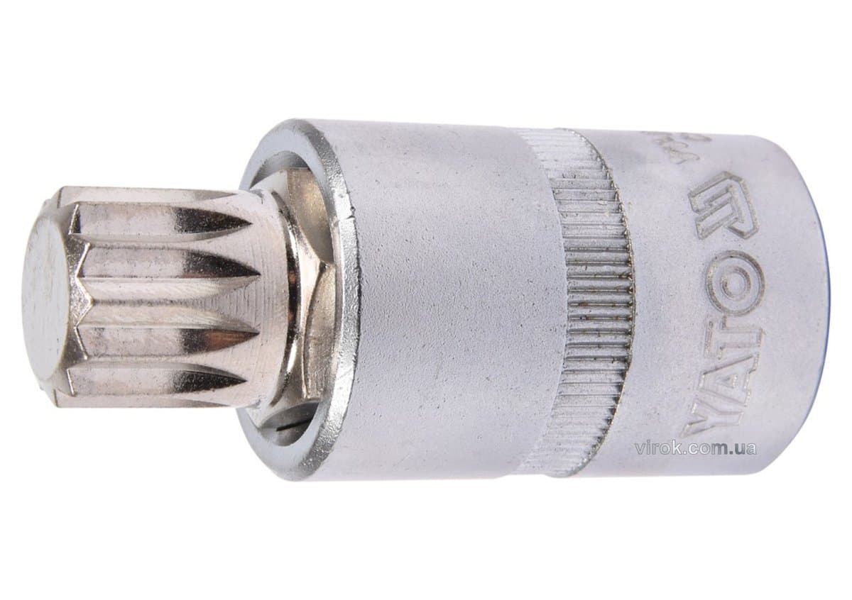 Головка торцева YATO квадрат 1/2 "SPLINE" M16, L= 55 мм [40/160]