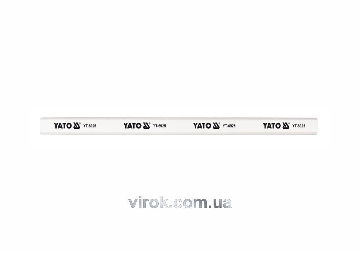Олівець столярний YATO : L= 245 мм х 15 мм, білий. паков. 144 шт. [8]