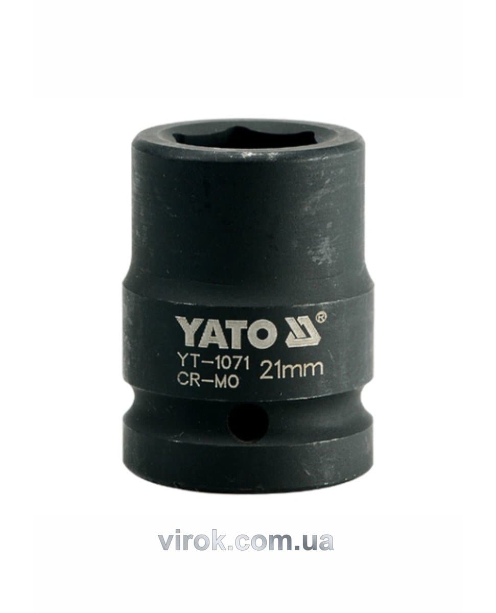 Головка торцева ударна 6-гранна YATO : квадрат 3/4", М= 21 мм, L= 50 мм [16/64]
