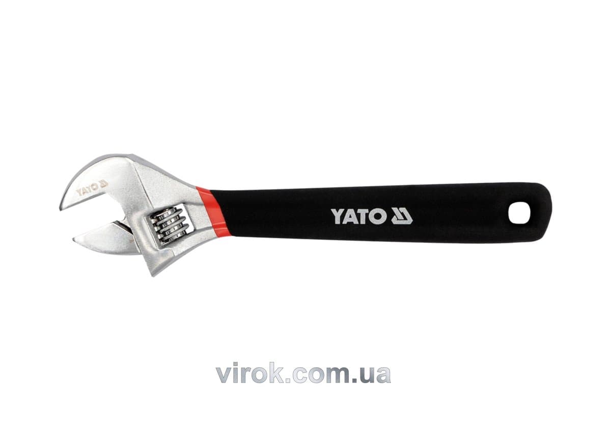 Ключ розвідний YATO : L= 150 мм. гумова ручка [6/60]