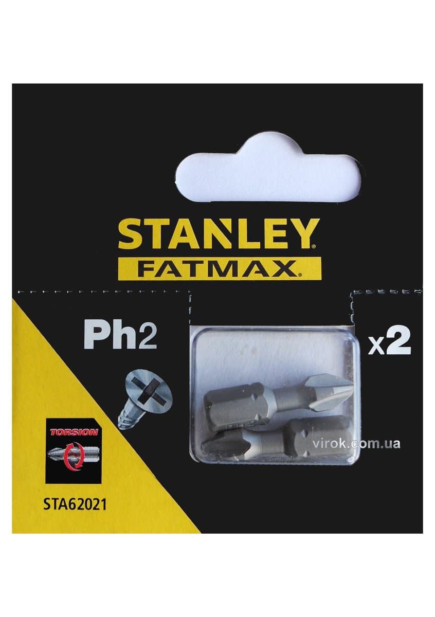 Насадка викруткова STANLEY : PH2 x 25 мм. 2 (Шт/Уп.)
