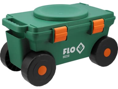 Сидіння обертове присадибне з коміркою FLO на 4 колесах Ø= 15 см 51х 31х 29 см, для навантаж.- 80 кг