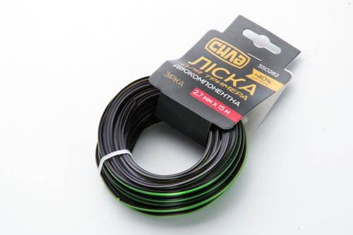 Ліска для тримера двухкомпонентна 3,0мм зірка 15м СИЛА