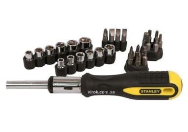 Викрутка реверсивна STANLEY "DynaGrip" : насадки 29 шт.