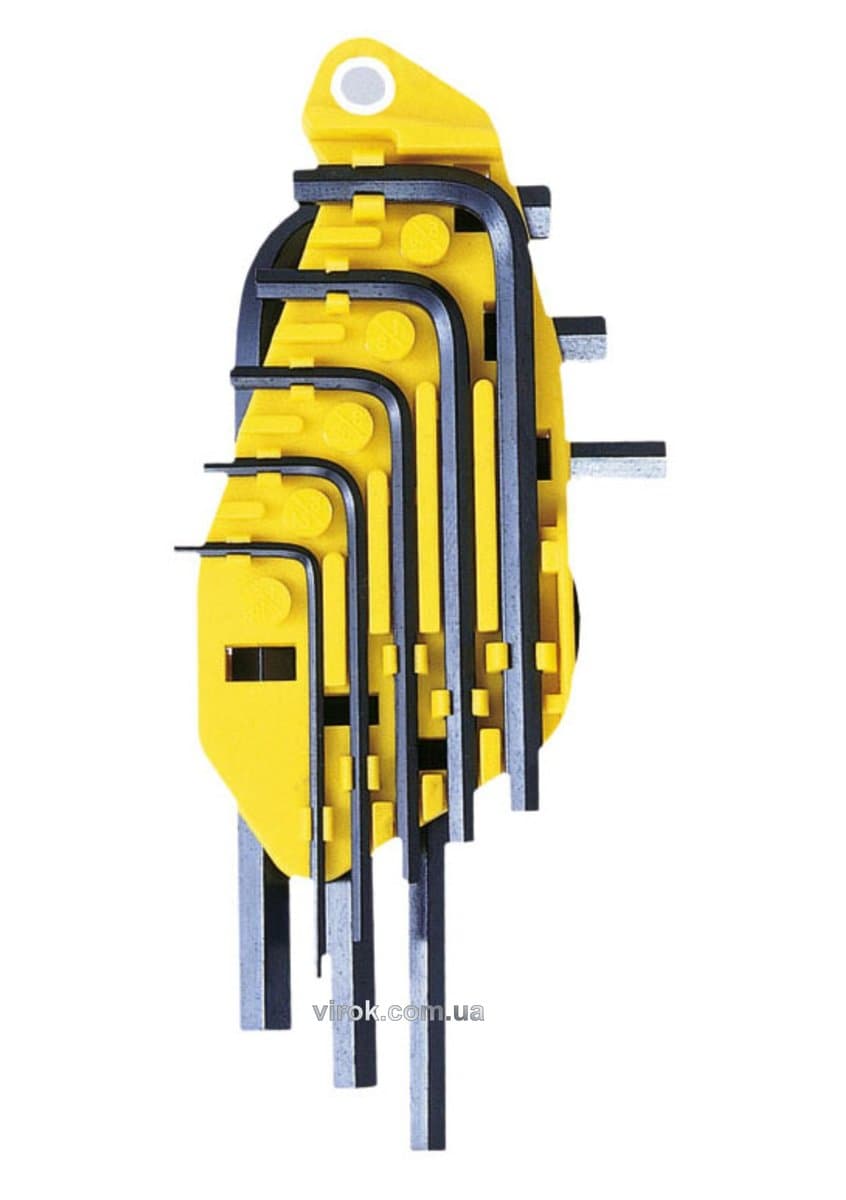 Ключі 6-гранні L-подібні STANLEY : (1/16, 5/64, 3/32, 1/8, 5/32, 3/16, 7/32, 1/4)"