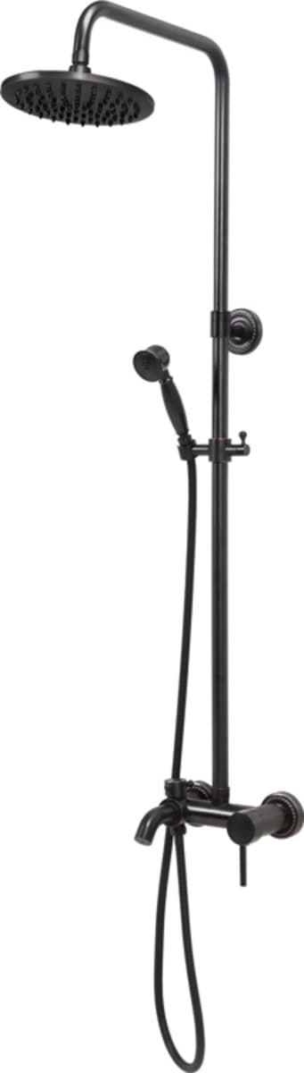 Душовий комплект з кульовим регулятором RETRO BLACK 2 FALA : 2 функції, регульована висота 95-130 см