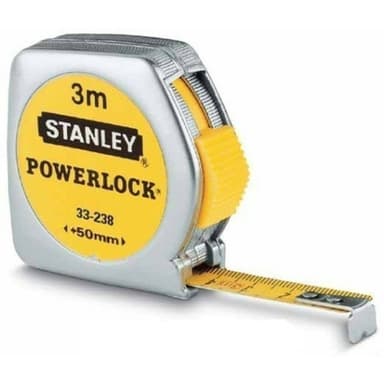 Рулетка STANLEY POWERLOCK 3 м х12.7 мм мм армована стрічка. пластикова (0-33-238)