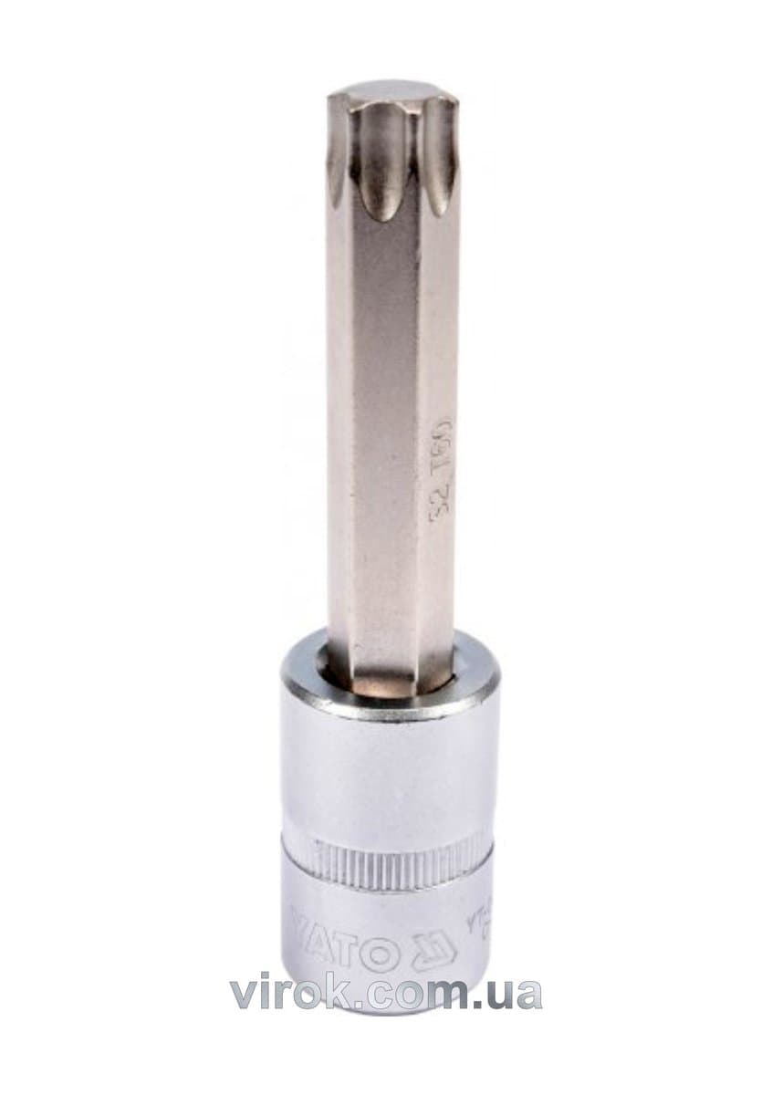 Головка торцева YATO квадрат 1/2 "TORX" подовжена Т60, L= 100 мм [20/120]