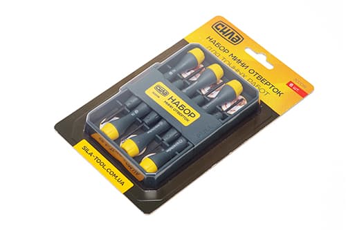 Набір міні викруток для точних робіт CrV в кейсі 6шт СИЛА