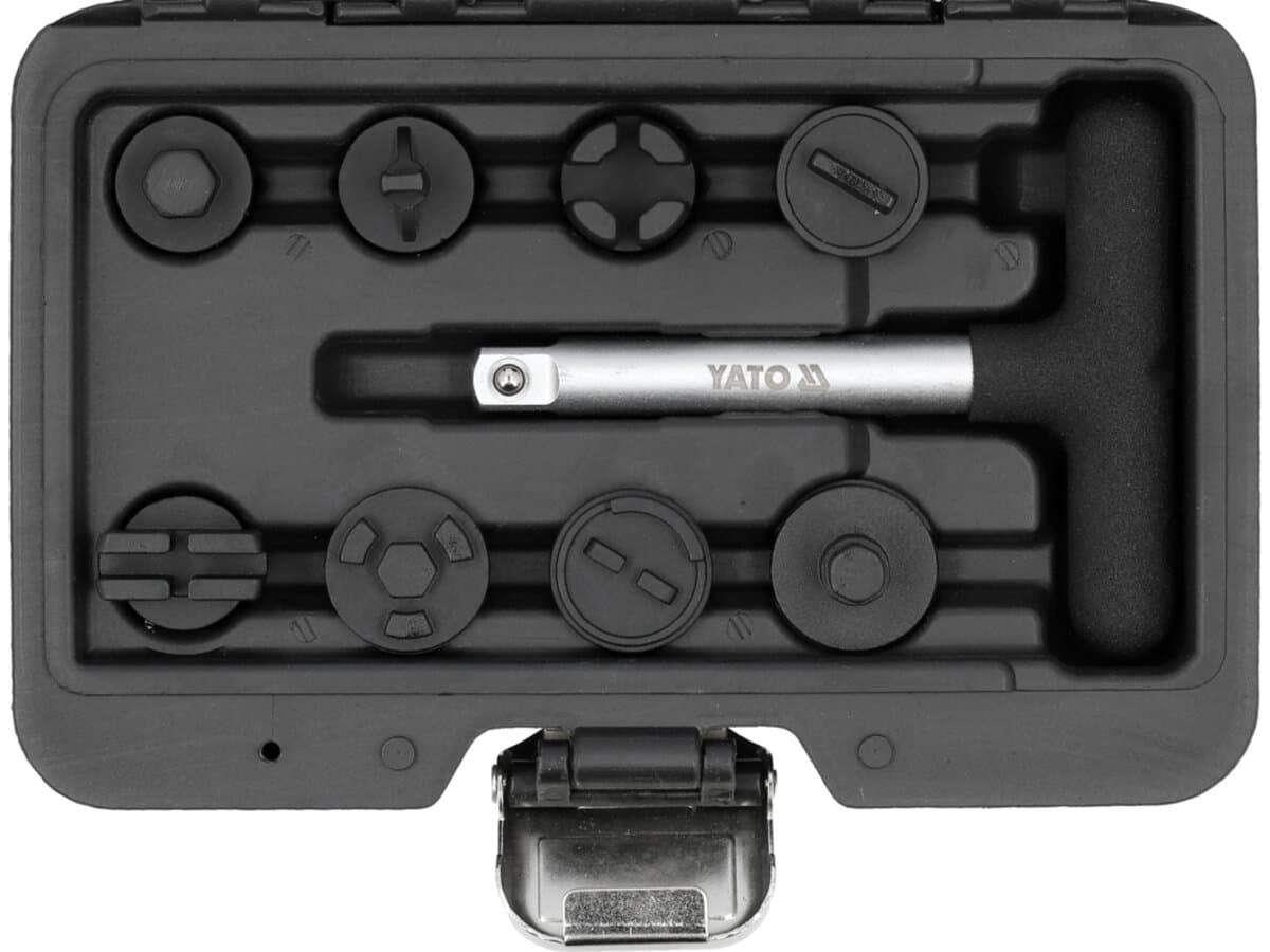 Ключі для пластикових оливозливних пробок YATO: до квадрату- 3/8", 9 шт [20]