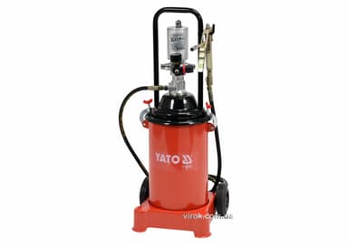 Мастильний апарат пневматичний YATO: бак-12 л, тиск-0.8 MPa, вихід. тиск- 300-400 Bar, шланг-4 м [1]