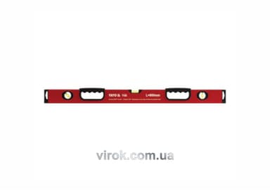 Рівень алюмінієвий YATO : L= 80 см. 3 капсули, 2 ручки [10/30]