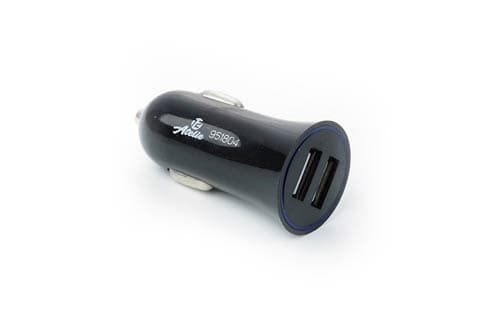 Автомобільний зарядний пристрій 2 USB (12 / 24V - 5V 2,1A) чорний 12 Atelie