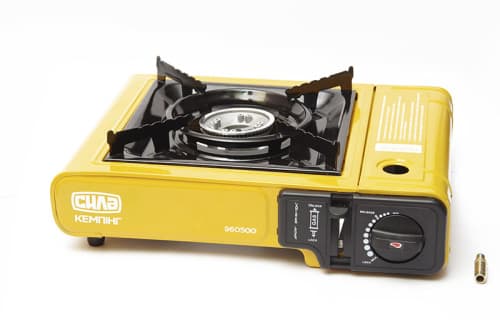 Портативна газова плита Сушеф одноконфорочна з п'єзопідпалювачем та перехідником СИЛА