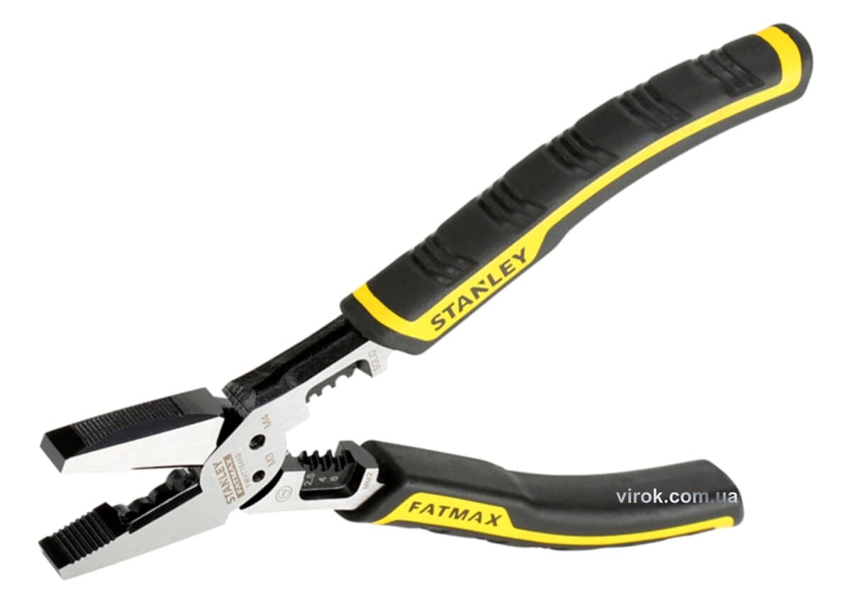 Плоскогубці комбіновані STANLEY "FatMax" : L= 200 мм. 6 в 1
