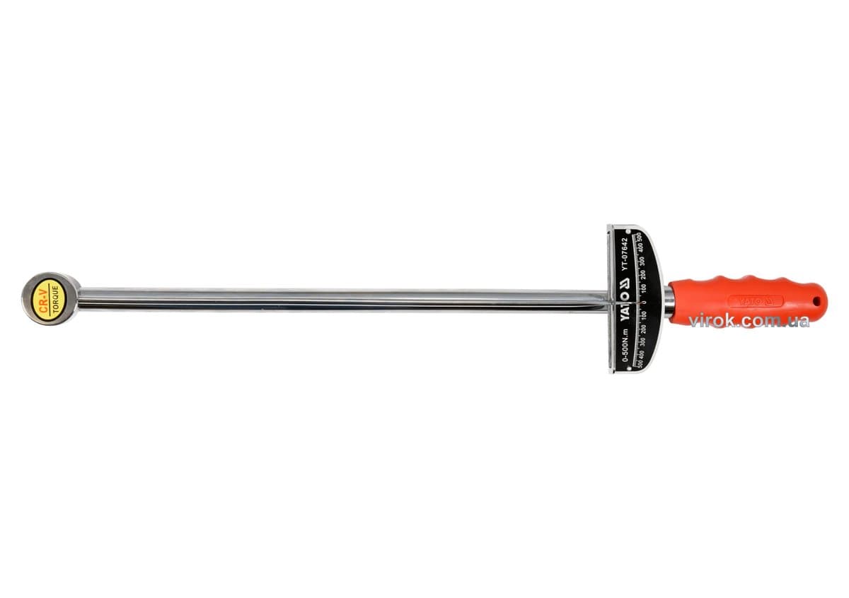 Ключ динамометричний стрілковий YATO : квадрат 3/4", F= 0-500 Нм [9]