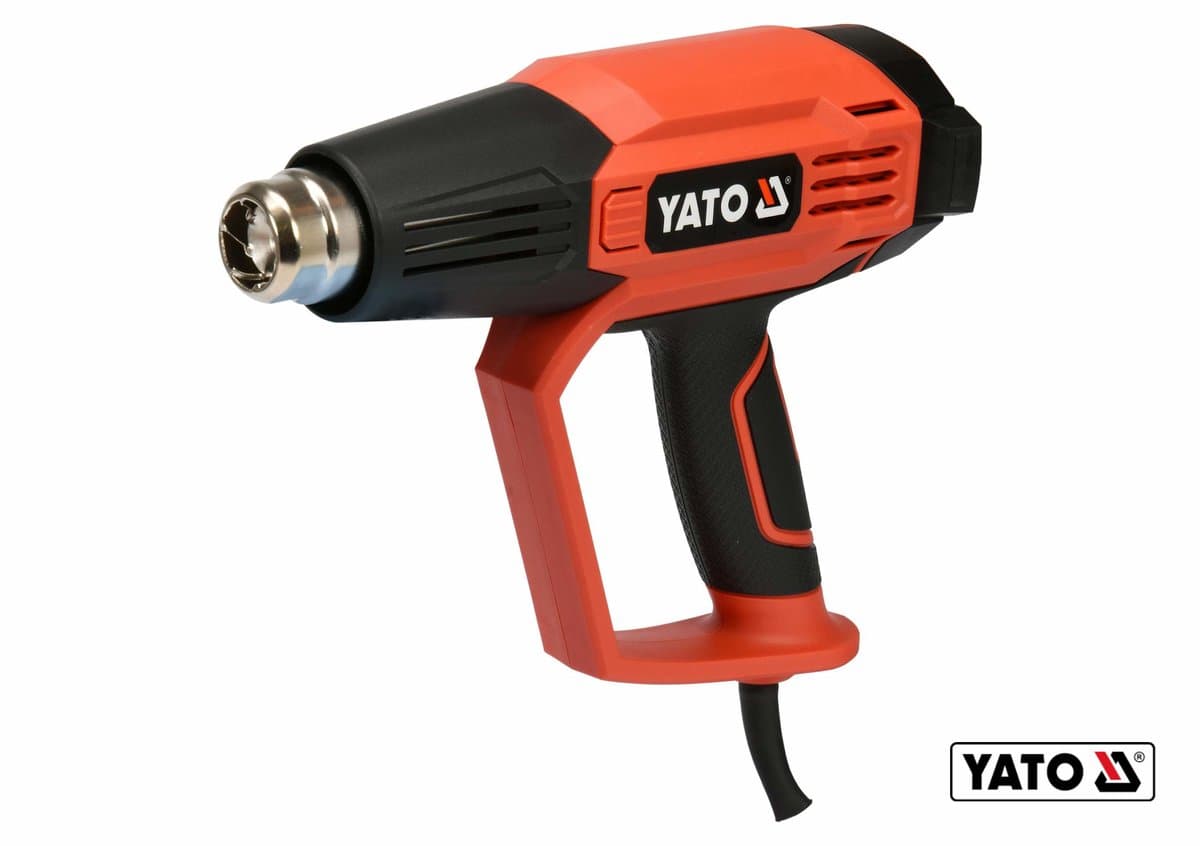 Фен технічний мережевий YATO: 1.6 кВт, 50-650°C, 250-500л/хв, 2 режими, регулятор тем-ри+5насадок[5]