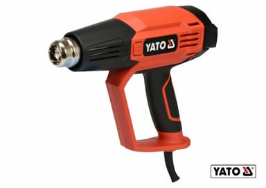 Фен технічний мережевий YATO: 1.6 кВт, 50-650°C, 250-500л/хв, 2 режими, регулятор тем-ри+5насадок[5]
