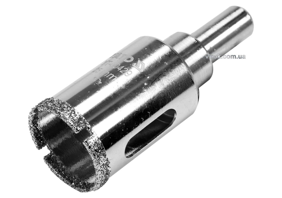 Свердло по гресу і кераміці YATO, Ø= 25 мм, при сухому і мокрому режимах [25/100]