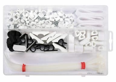 Гачки для кріплення кабелів VOREL, 124 шт.(DW)