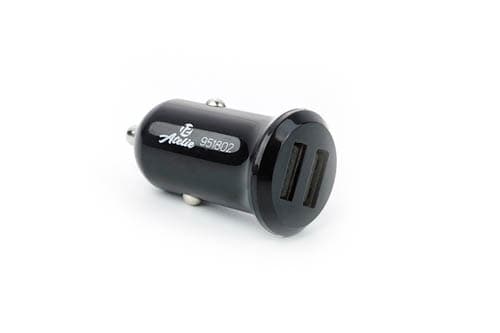 Автомобільний зарядний пристрій 2 USB (12/24V - 5V 2,1A) чорний КОМПАКТ 12 Atelie