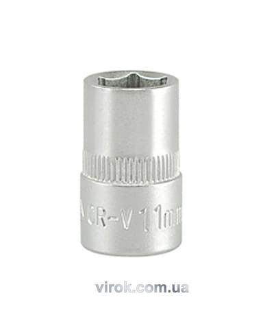 Головка торцева 6-гранна YATO : квадрат 3/8", М= 11 мм, L= 28 мм [24/240/480]