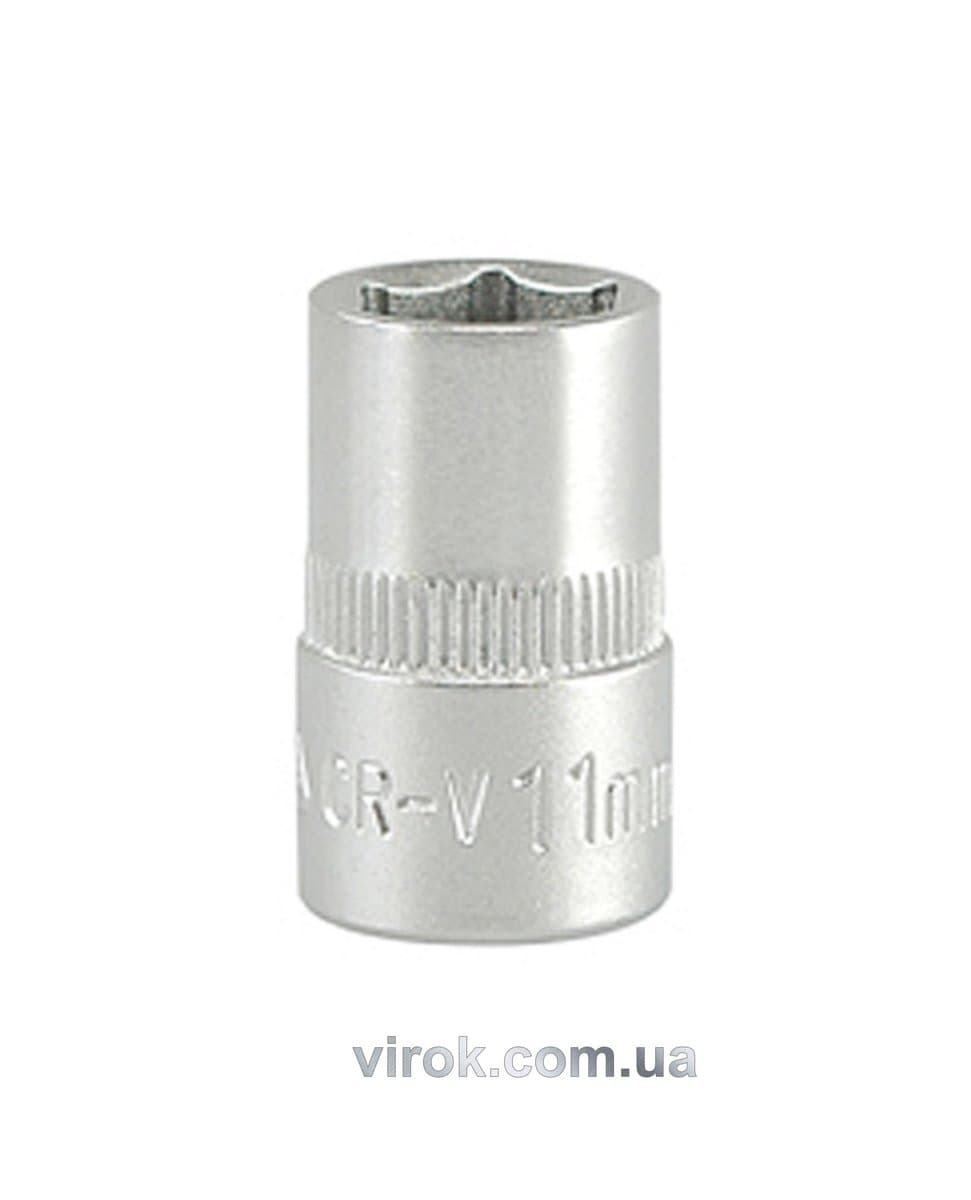 Головка торцева 6-гранна YATO : квадрат 3/8", М= 11 мм, L= 28 мм [24/240/480]