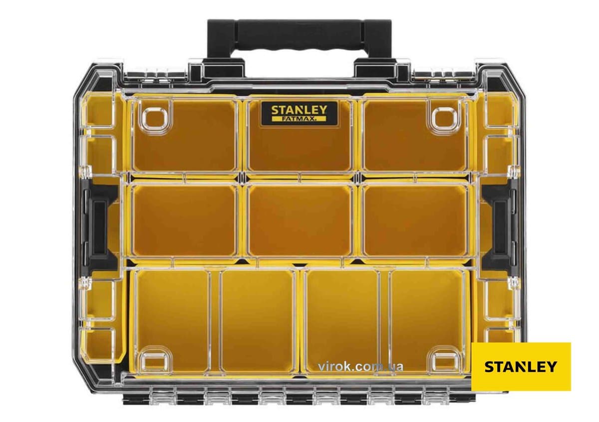 Органайзер пластиковий STANLEY FATMAX TSTAK : 337х 440х 119 мм, 10 комірок