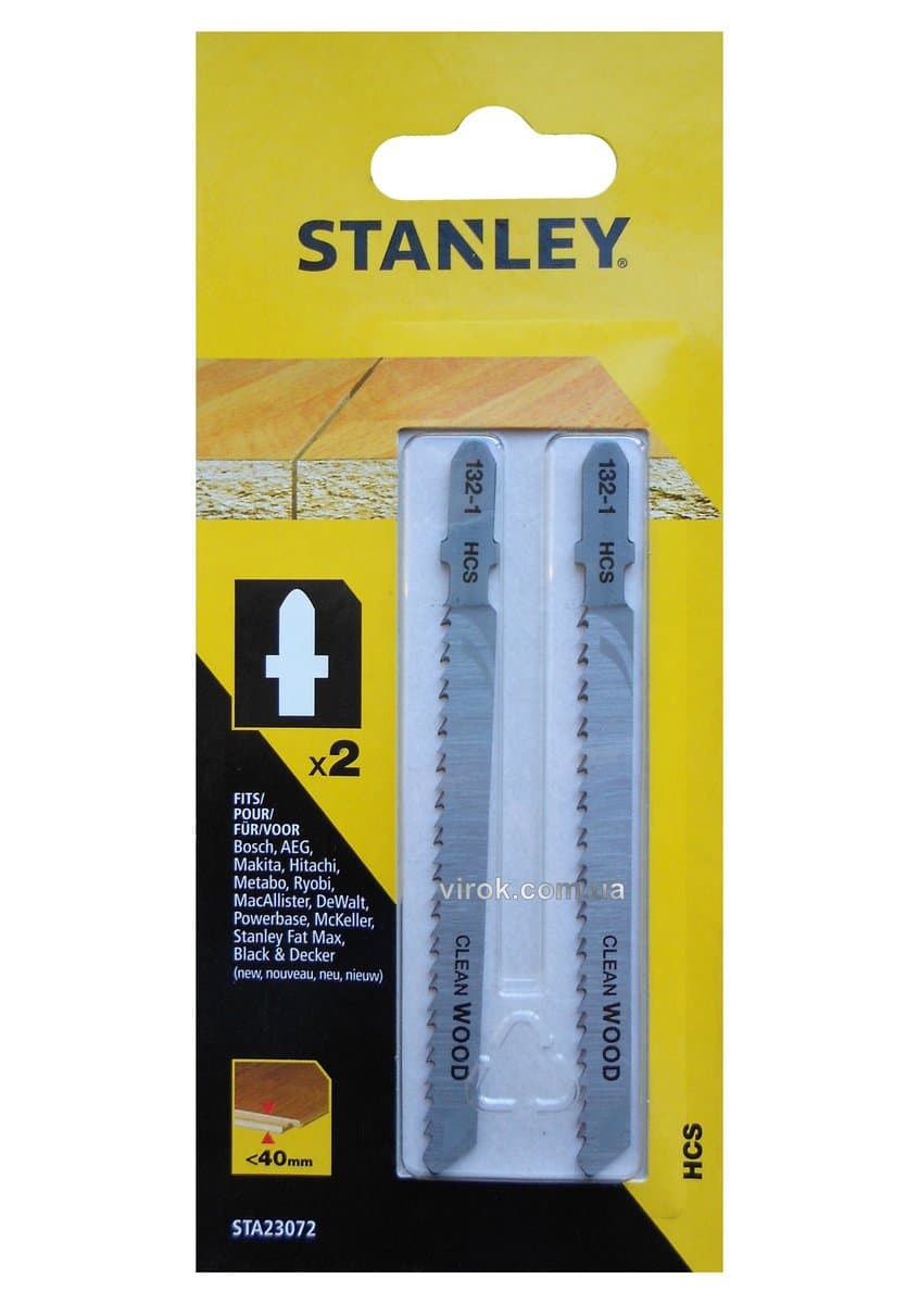 Набір полотен для електролобзика STANLEY , 2шт , хвост Т