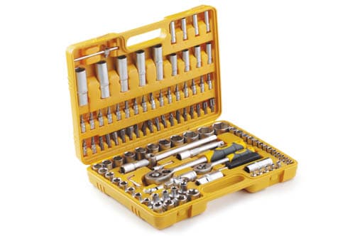 Набір насадок (інструментів) торцевих з тріскавкою стандарт CrV 1/4, 1/2 (108шт) СИЛА