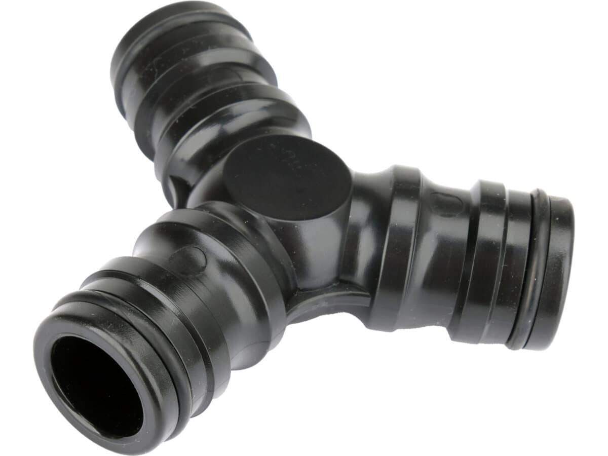 З'єднувач трійник високо пропускний YATO для шлангів Ø= 1" з ABS пластика [12/96]