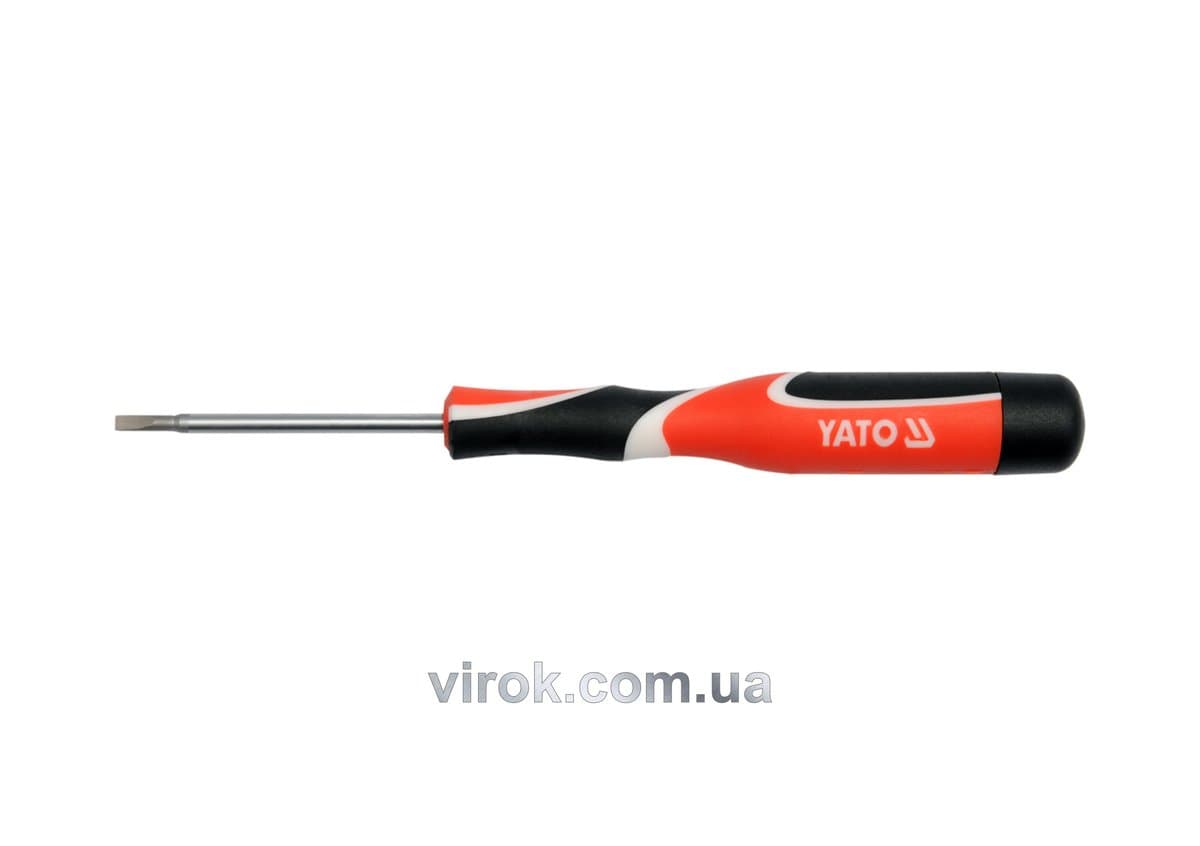 Викрутка плоска прецизійна YATO : шліц SL2 x 50 мм [50/400]