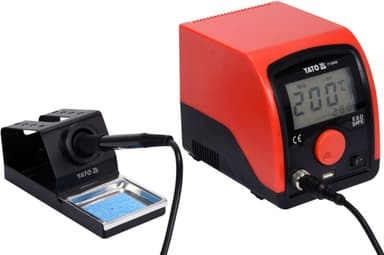 Паяльна станція мережева YATO; Р=75Вт, t°= 200-480°С, жало тип 900М, LCD табло з USB заряджанням [8]