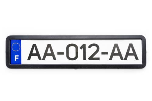 Рамка номерного знаку металева (чорний глянцевий) 12 Atelie