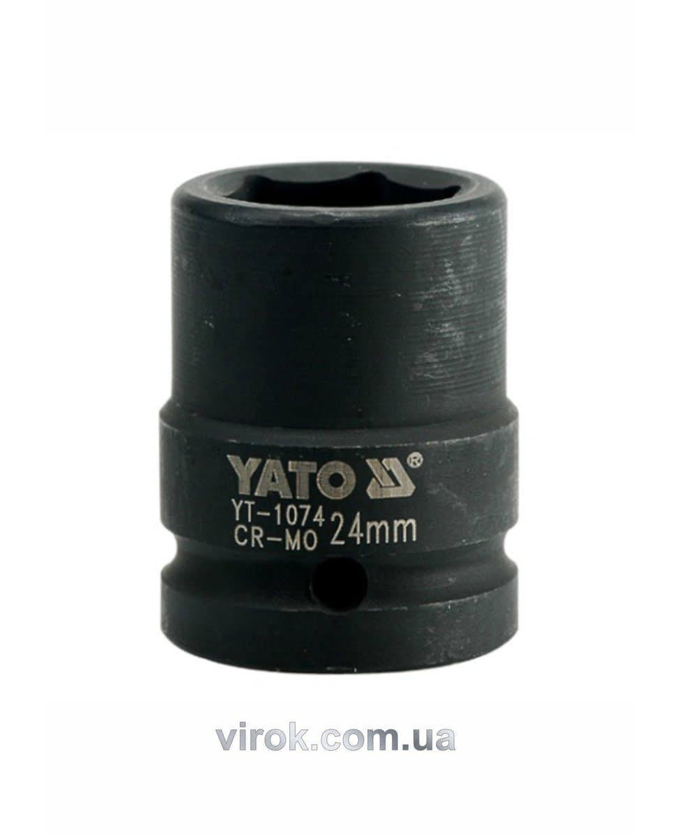 Головка торцева ударна 6-гранна YATO : квадрат 3/4", М= 24 мм, L= 50 мм [16/64]