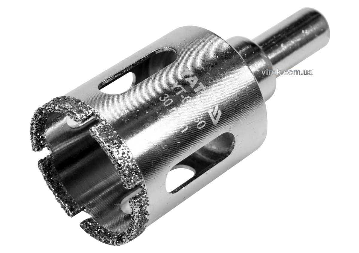 Свердло по гресу і кераміці YATO, Ø= 30 мм, при сухому і мокрому режимах [25/100]