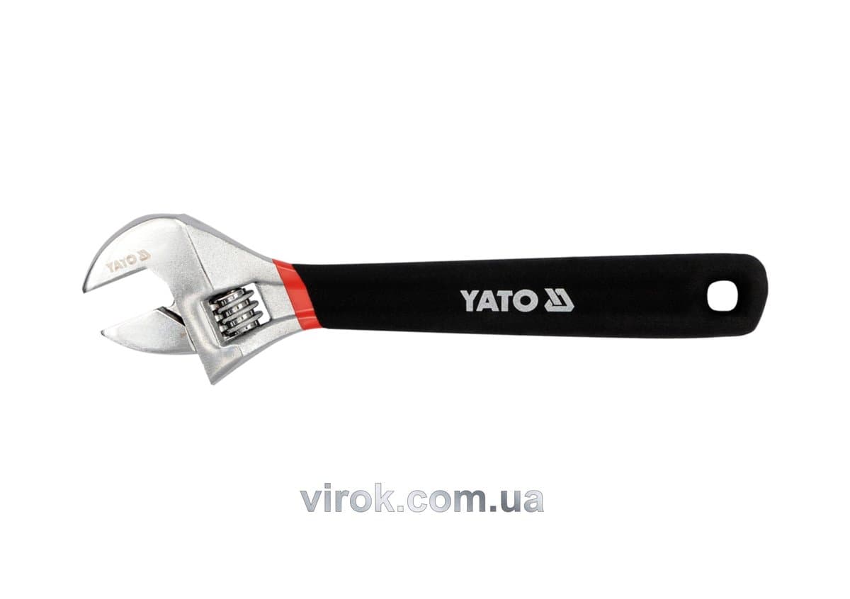 Ключ розвідний YATO : L= 250 мм. гумова ручка [6/36]