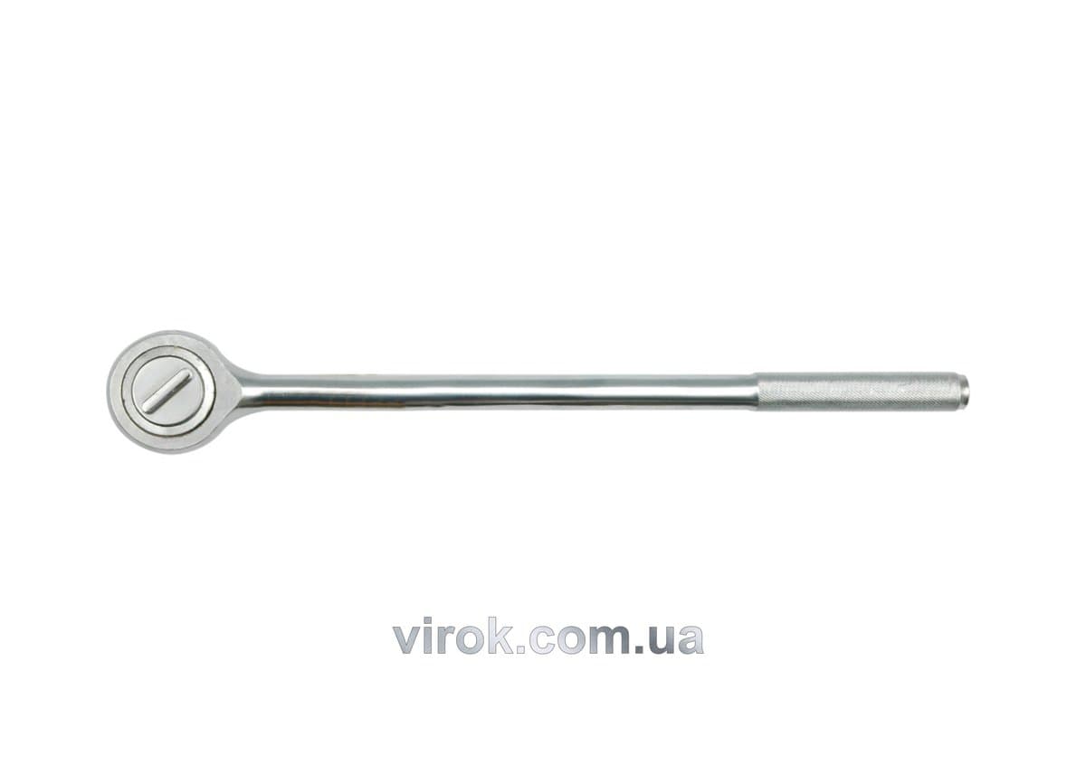 Тріщатка VOREL до головок торцевих, квадрат 3/4", L= 500 мм, 24T, з металевою ручкою [10]