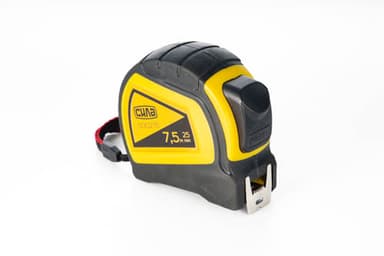 Рулетка обгумована 7,5м*25мм (автостоп, подвійний зачіп) СИЛА