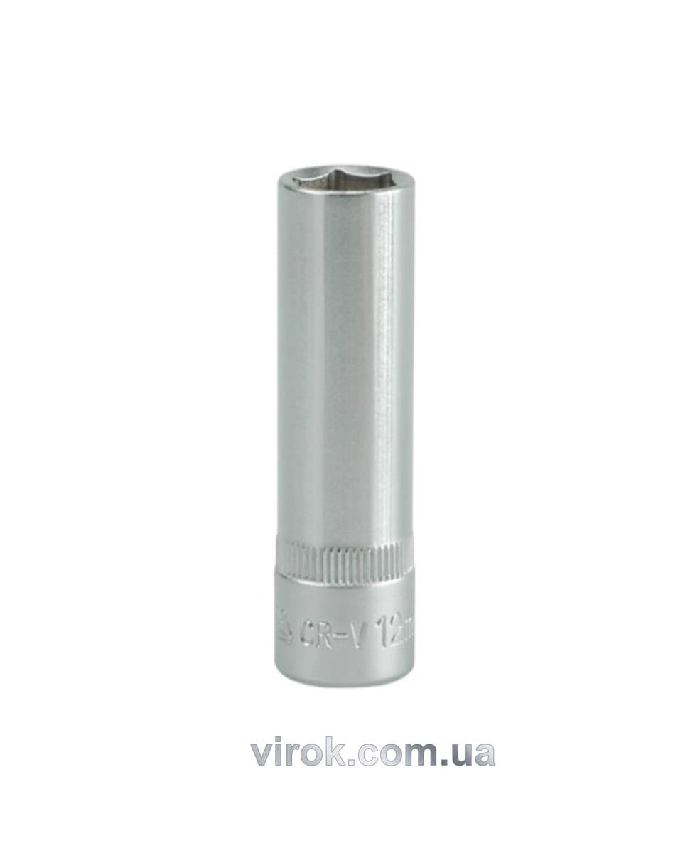 Головка торцева 6-гранна YATO : подовжена, квадрат 3/8", М= 12 мм, L= 63 мм [24/48/96]