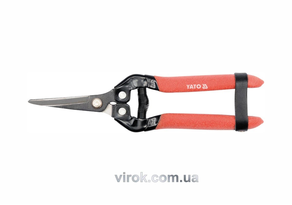 Сікатор спеціалізований YATO : вигнутий, L= 185 мм [12/72]