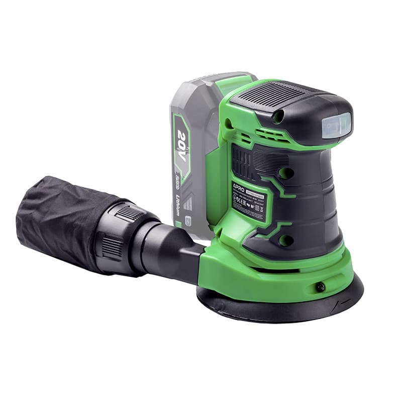 APRO Орбітальна шліфувальна машина акумуляторна OS-20 20 В Ø125 без АКБ без ЗП