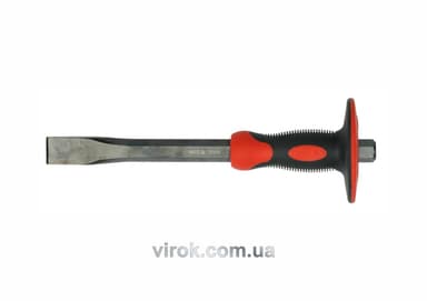 Зубило YATO плоске з захисною ручкою: l= 300 мм, b= 25 мм, Cr-V [4/24]
