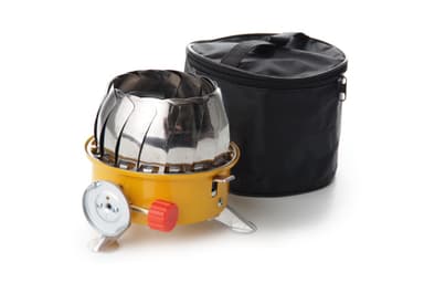 Портативна газова плита Тюльпан з захистом від вітру 210*210*100мм СИЛА