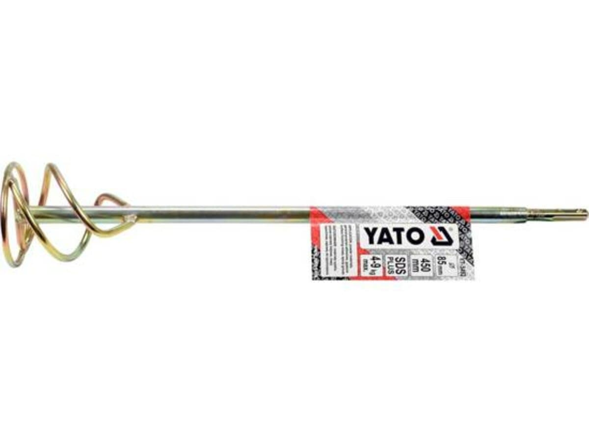 Міксер для буд.сумішей оцинкований YATO: Ø=85 x 450 мм, SDS+, max 4-9 кг [30]